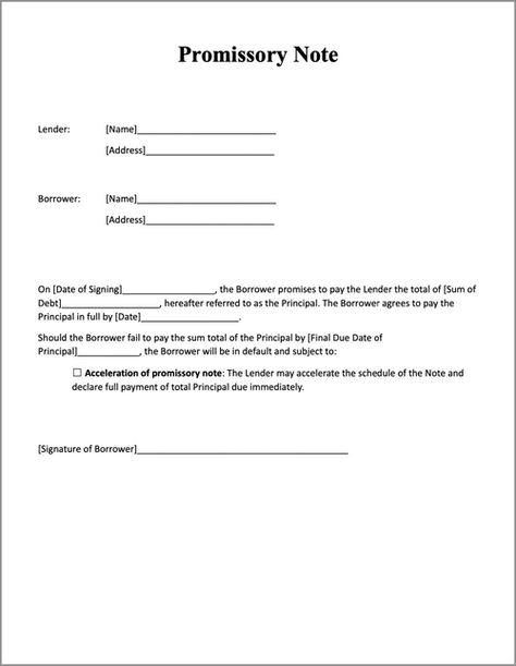 Promissory Note Templates Free Printable, Promissory Note For Payment, Bill Of Sale Printable, Loan Agreement Form, Legal Templates, Negotiable Instruments, Bill Of Sale Template, Cabin Loft, Promissory Note