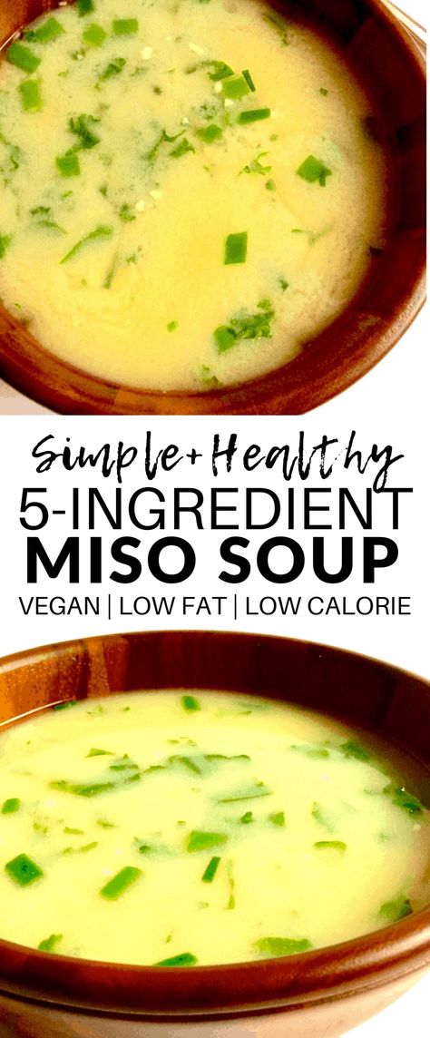 Vegan Miso Soup (Gluten-Free + Keto + Low-Calorie) Vegan Miso Soup, Miso Recipe, Miso Soup Recipe, Low Calorie Vegan, Fat Oil, Keto Vegan, Vegan Soup Recipes, Low Carb Vegetarian, Vegan Soups