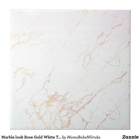 Marble look Rose Gold White Tile Room Tiles Design, Marble Detail, Gold Tile, Look Rose, Onyx Marble, Room Tiles, White Onyx, Salon Ideas, Tiles Design