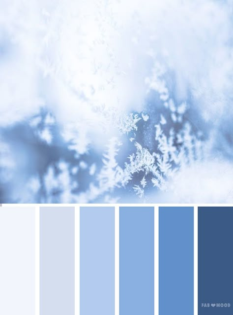 Ice blue color palette - Looking for color inspiration? At fab mood you will find 1000s of beautiful color palette, color palette inspired by nature,landscape ,food ,season, Blue Color Palette Wedding, Blue Color Pallet, Ice Blue Color, Winter Color Palette, Palette Design, Casa Country, Color Schemes Colour Palettes, Blue Color Schemes, Blue Colour Palette