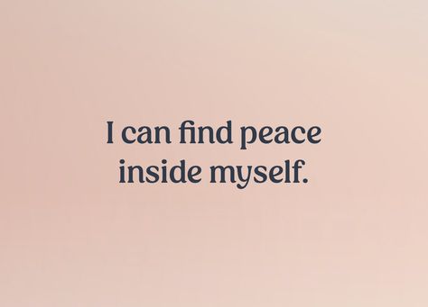 Text that reads, “I can find peace inside myself.” Graduation Affirmations, I Deserve Affirmations, Short Affirmations, Speech Quotes, Speech Quote, Short Sentences, Healing Era, Vision 2024, Graduation Speech