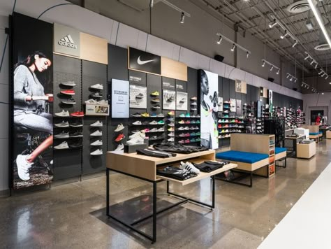 » Finish Line store by CallisonRTKL, USA Showcase Designs, Furniture Store Design, Shoes Display, Shoe Store Design, Store Design Boutique, Sport Shop, Shop Sign Design, Sport Shoe, Princess Serenity