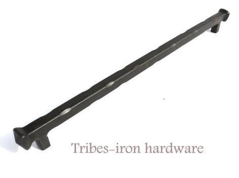 HAND FORGED Pull Handle 14.3 SQUARE Metal by TribesIronHardware Rustic Handles, Iron Cabinet Pulls, Cupboard Hardware, Iron Cabinet, Antique Wardrobe, Rod Iron, Pyramid Shape, Kitchen Cabinet Drawers, Door Black