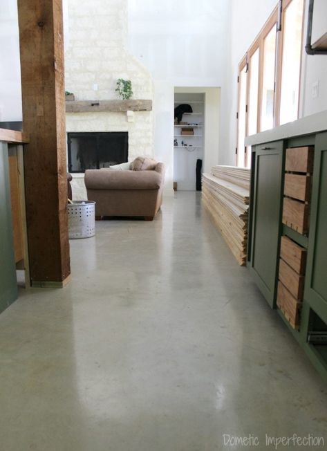 Seal Concrete Floor, Concrete Floors In House, Stained Floors, Cement Floors, Concrete Interiors, Concrete Stained Floors, Concrete Flooring, Diy Concrete Countertops, Cement Floor