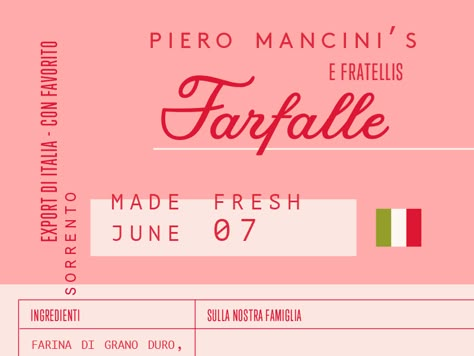 Italian Logo, Identity Design Inspiration, Text Logo Design, Food Packaging Design, Packaging Labels Design, Packaging Design Inspiration, Italian Restaurant, Packaging Labels, Branding Inspiration