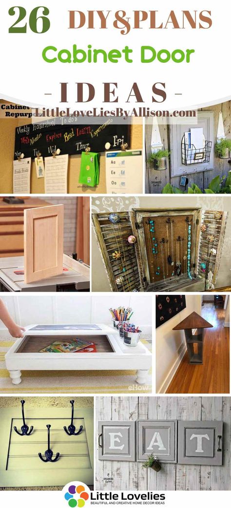 Things To Do With Cabinet Doors, Diy Cabinet Door Designs, Ideas For Cabinet Doors, Things To Do With Old Cabinet Doors, Old Cupboard Doors Repurposed, Cabnit Doors Ideas Diy, Repurposed Cabinet Doors Ideas Upcycle, Upcycle Cabinet Doors, Old Cabinet Doors Repurposed