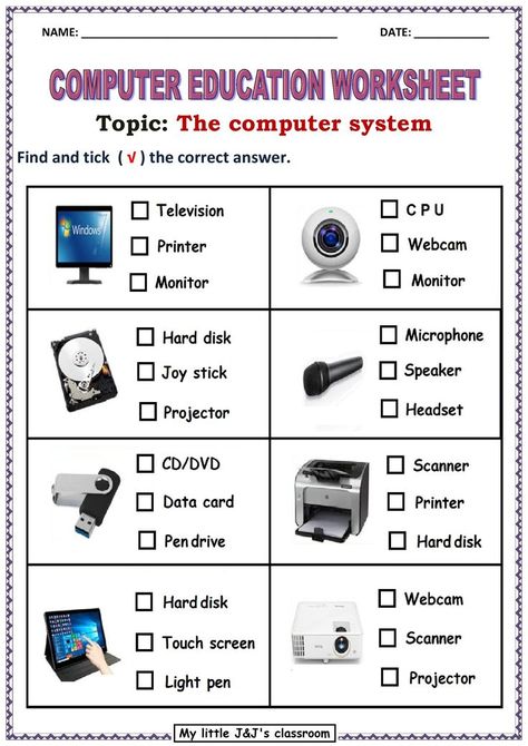 Computer Worksheet For Class 3, Computer Science Worksheets For Grade 1, Ict Worksheets For Grade 1, Computer Basics Worksheet, Parts Of Computer Worksheet, Computer Worksheet For Grade 4, Computer Worksheet For Class 1, Teaching Computer Skills, Computer Worksheet