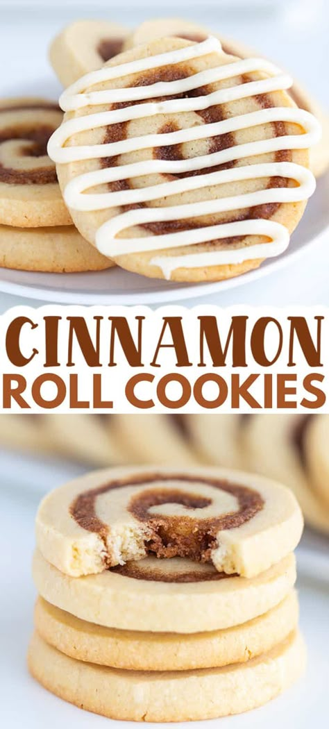 Cinnamon Roll Cookies Recipe, Sugar Cookies From Scratch, Cinnamon Roll Bake, Cinnamon Roll Cookies, Cookies Decoradas, Comfort Desserts, Peanut Butter Oatmeal Cookies, Rolled Sugar Cookies, Cinnamon Cookies