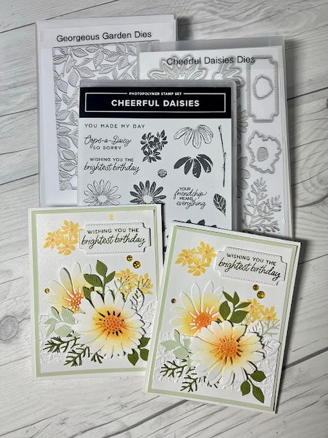 Stampin Up Daisies, Stampin Up Cheerful Daisies Dies, Su Daisy Delight Cards, Stampinup Cheerful Daisies Cards, Stampin Up Cheerful Daisy Cards, Stampinup Cheerful Daisies, Daisy Cards Stamping Up, Stampin Up Fresh As A Daisy, Stampin Up Cheerful Daisies Cards