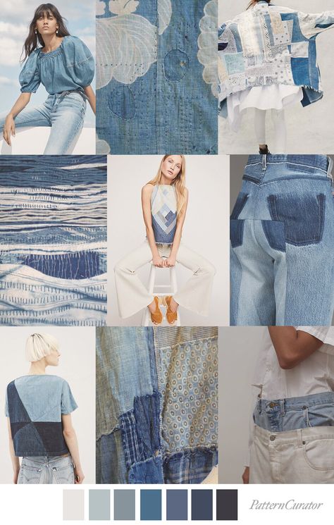 Mood Board Fashion Inspiration, Pattern Curator, Fashion Trending Moodboard, Fashion Trend Board, Fashion Trend Forecast, Denim Inspiration, Color Trends Fashion, Fashion Forecasting, Denim Ideas