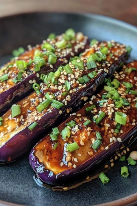 A flavorful dish of Sweet and Spicy Szechuan Eggplant, showcasing tender stir-fried eggplant pieces coated in a rich, bold Szechuan sauce with a balance of sweetness and spice. Perfect for a quick, delicious meal full of flavor and heat. Szechuan Eggplant Recipe, Szechuan Eggplant, Cooking Easy Recipes, Healthy Eating Inspiration, Desserts Healthy, Asian Inspired Dishes, Cooking Easy, Cajun Chicken Pasta, Romantic Dinner Recipes