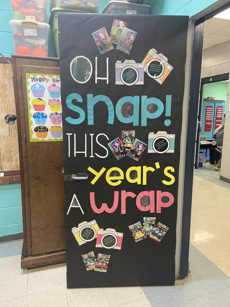 Welcome Classroom Door Ideas Middle School, Eoy Bulletin Boards, Classrooms Doors Ideas, Art Themed Classroom Door, New Year Daycare Door, New Year’s Eve Classroom Door, Bulliten Board Ideas Back To School, May Classroom Decorations, Clever Bulletin Board Ideas