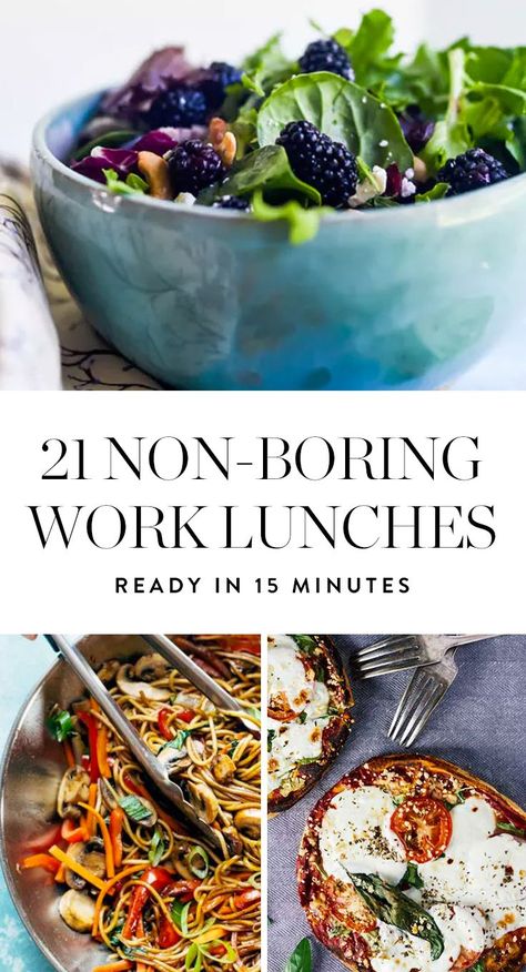 21 Non-Boring Work Lunches You Can Make in 15 Minutes or Less Work Lunch Recipes, Winter Lunch, Healthy Lunches For Work, Vegetarian Recipes Lunch, Lunch Inspiration, Work Lunches, Easy Vegetarian Lunch, Cold Lunches, Easy Healthy Lunches