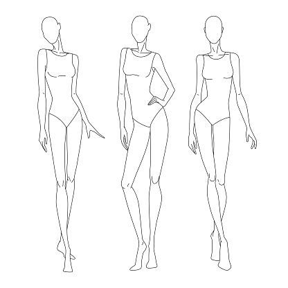 Mannequin Poses Drawing, Mannequin Drawing, Fashion Design Inspiration, Fashion Figure Templates, Model Template, Fashion Sketching, Fashion Illustration Poses, Fashion Model Sketch, Body Template