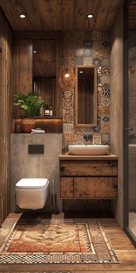 Small Bathroom Interior, Toilet Room, Small Bathroom Ideas Modern, Bathroom Design Decor, Bathroom Inspiration Decor, Small Bathroom Ideas, Tiny Bathroom, Rustic Bathroom, Dream House Interior