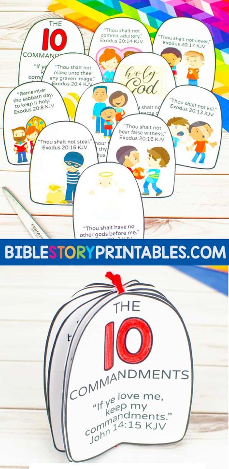 10 Commandments Kids, 10 Commandments Craft, Ten Commandments Craft, Jesus Crafts, Craft For Preschoolers, Children's Church Crafts, Homeschool Board, The Ten Commandments, Sunday School Crafts For Kids