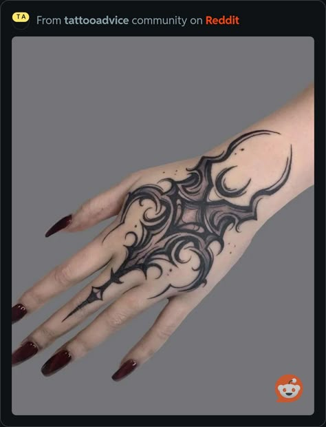 Arm Hand Tattoos For Women, Elegant Gothic Tattoos, Gothic Symbols Tattoos, Punk Style Tattoo, Goth Hand Tattoos For Women, Gothic Hand Tattoos For Women, Gothic Cybersigilism Tattoo, Hang Tattoos, Gothic Shoulder Tattoo