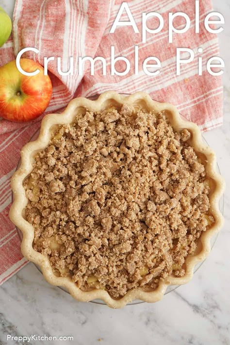 Apple Pie Crumble Topping, The Best Apple Crumble, Pie Crumble Topping, Best Apple Crumble, Apple Crumble Pie Recipe, French Apple Pie, Apple Crumble Topping, Apple Crisp Pie, Buttery Flaky Pie Crust