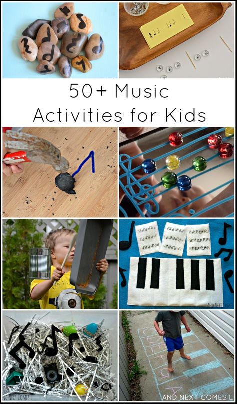 50+ music activities & music theory games for kids from And Next Comes L Music Theory Games, Music Activities For Kids, Kindergarten Music, Music Camp, Homeschool Music, Music Lessons For Kids, Preschool Music, Music Appreciation, Music Crafts