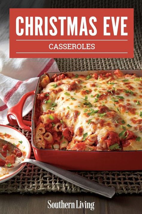 These Christmas casseroles are the easiest way to feed a crowd, and they're company-worthy for your out-of-town guests. #christmasevecasseroles #christmasevedinnerideas #casserole #recipes #dinner #southernliving Crockpot Christmas Casserole, Good Meals For Large Groups, Easy Christmas Recipes Dinner Sides, Christmas For A Crowd Dinners, Christmas Party Meal Ideas For A Crowd, Easy Dish For A Crowd, Meals For Crowds Large Families, Christmas Dinner Ideas Make Ahead, Christmas Dinner For Large Group