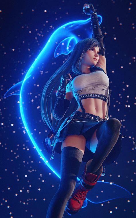 Tifa Lockhart Fanart, Tifa Ff7 Remake, Tifa Cosplay, Cloud And Tifa, Final Fantasy Collection, Final Fantasy Vii Remake, Tifa Lockhart, Final Fantasy Art, Marvel Spiderman Art