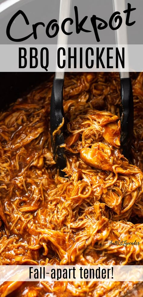 Bbq Pulled Chicken Recipes, Crockpot Bbq Chicken, Pulled Chicken Recipes, Bbq Pulled Chicken, Bbq Chicken Recipe, Shredded Bbq Chicken, Bbq Chicken Crockpot, Chicken Crockpot Recipes Easy, Slow Cooker Bbq