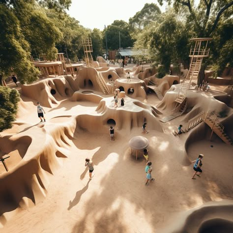 Escape the city hustle and immerse yourself in our serene urban sandplay playground surrounded by lush trees. Your perfect getaway in the heart of the city! 🌳 #CityEscape #UrbanOasis #SandplayFun Playgrounds Architecture, Playground Landscaping, Urban Playground, Kids Play Spaces, Outdoor Play Area, Children Park, Park Playground, Playground Design, Landscape Design Plans