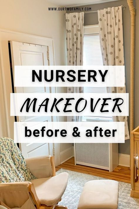 Nursery makeover Budget Nursery, Nursery Makeover, Diy Nursery Decor, Gender Neutral Nursery Decor, Makeover Before And After, Diy Nursery, Diy Renovation, Gender Neutral Nursery, Neutral Nursery