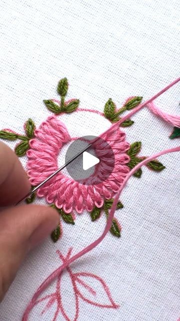 Miss Anjiara Begum on Instagram: "#embroiderybymissanjiarabegum" Embroidery Flowers Stitches, Flower Stitch Embroidery, Fabric Art Ideas, Flowers Embroidery, Unique Embroidery, Embroidery Tutorial, Unique Embroidery Ideas, Easy Embroidery, Embroidery Designs Baby