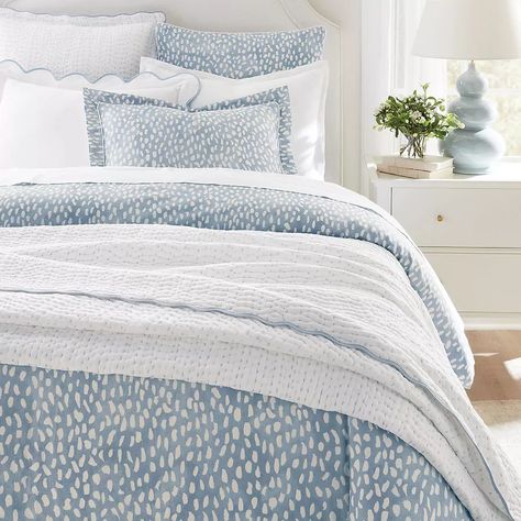 Thandie Watercolor Spotted Bedding curated on LTK Preppy Bedding, Scalloped Quilt, Blue And White Bedding, Watercolor Bedding, Cotton Duvet Covers, Blue Duvet, Lush Decor, Blue Duvet Cover, Primary Bedroom