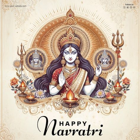 Navratri Wishes, Media Poster, Poster Psd, Social Media Poster, Happy Navratri, Free Business Card Mockup, Nourish Your Body, Business Card Maker, Poster Maker