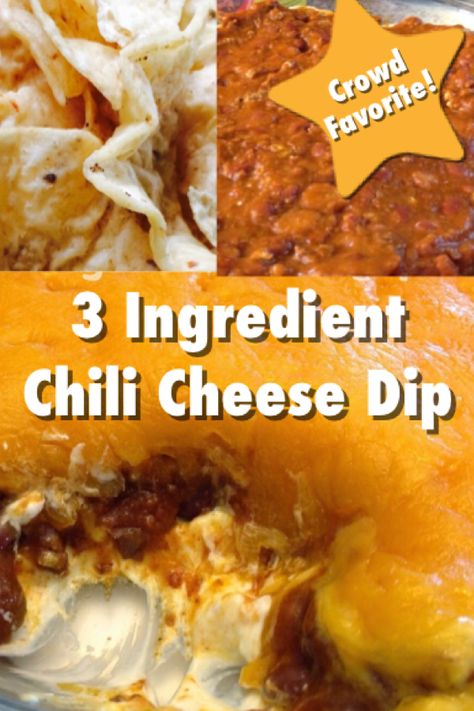 Hormel Chili Cheese Dip, 3 Ingredient Chili, Chili Bean Dip, Chili Cream Cheese Dip, Cream Cheese Bean Dip, Chili Dip Recipes, Bean Cheese Dip, Chili Cheese Dip Recipes, Cheese Dip Crock Pot