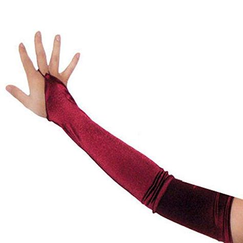 Amazon.com: SACAS Long Fingerless Satin Gloves in Burgundy One Size: Adult Exotic Apparel Accessories: Clothing Long Satin Gloves, Poison Ivy Halloween Costume, Orange Gloves, Long Fingerless Gloves, Satin Gloves, Gloves Long, Gloves Fingerless, Red Gloves, Last Minute Costumes