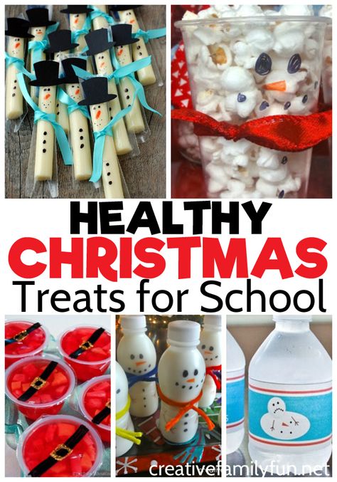 These fun and healthy Christmas treats for school are all made from store-bought treats and are perfect for classroom parties. #Christmas #classroom #school Christmas Treats For School, Christmas School Treats, Holiday Party Snacks, Treats For School, Healthy Christmas Snacks, Healthy Christmas Treats, Christmas Party Snacks, Christmas Classroom Treats, Christmas Party Treats