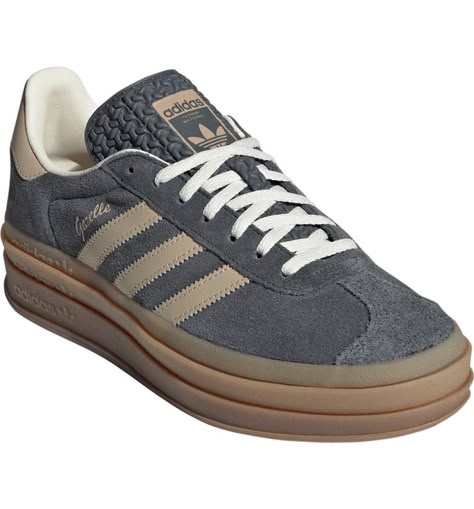 adidas Gazelle Bold Platform Sneaker (Women) | Nordstrom Adidas Platform Sneakers, Platform Sneakers Outfit, Sambas Adidas Women Outfit, Adidas Bold, Adidas Gazelle Outfit, Adidas Gazelle Bold, Adidas Outfit Women, Trainers Outfit, Gazelle Bold