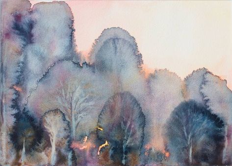 Abstract Landscape Watercolor, Abstract Watercolor Landscape, Landscape Watercolor, Abstract Watercolor Art, Landscape Abstract, Watercolor Landscape Paintings, 수채화 그림, Watercolor Art Lessons, Watercolor Abstract