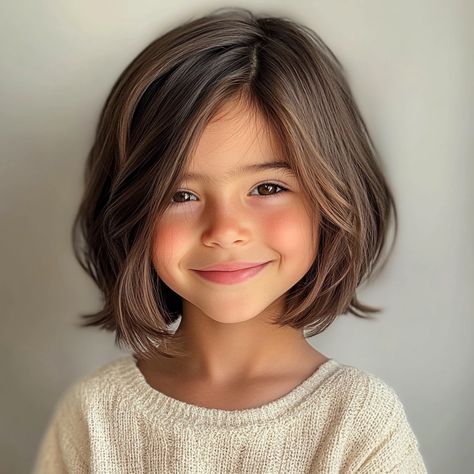 Shoulder Length Haircut Girls Kids, Hair Style For Girls 10 Years Old, Haircuts For Kids Girls Short, Short Haircut For Kids Girl, Girls Chin Length Haircut Kids, Toddler Shoulder Length Haircut, Medium Length Girls Haircut Kids, Bob Haircut For Girls Kids, Haircuts For 5 Year Girl