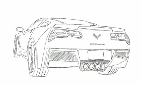 Stingray Sketch, Corvette Drawing, Car Drawing Sketches, Car Drawing, Kid Friendly Travel Destinations, Kid Friendly Trips, Corvette Stingray, Car Drawings, Drawing Easy