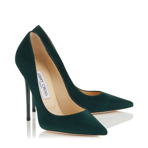 Forest Suede Pointy Toe Pumps | ANOUK | Cruise 19 | JIMMY CHOO Green Suede Shoes, Achilles Heel, Hak Tinggi, Pointy Toe Shoes, Manolo Blahnik Heels, Stefan Janoski, Suede Leather Shoes, Green Heels, Jimmy Choo Heels