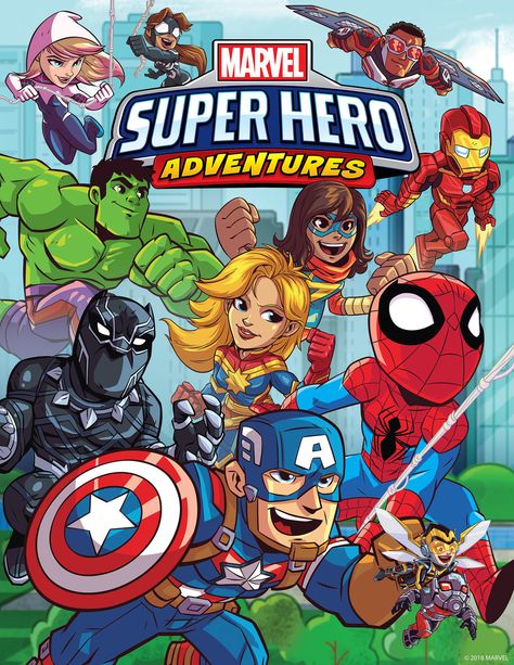 Marvel Super Hero Adventures Season 2 Poster Super Hero Poster, Adventure Marvel, Kapten Marvel, Disney Heroes, Marvel Cartoon, Avengers Cartoon, Marvel Cartoons, Marvel Animation, Superhero Coloring