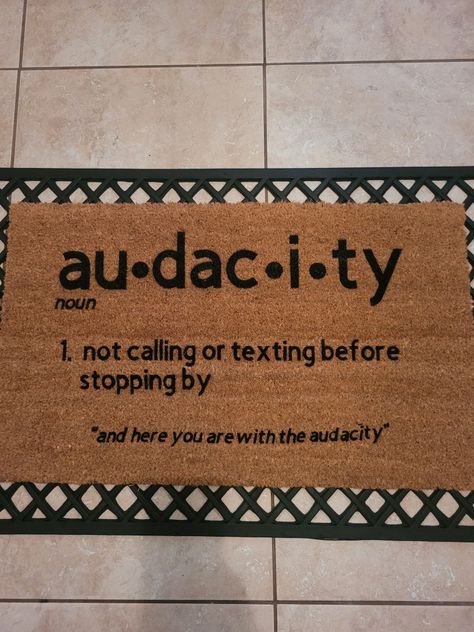 Custom Doormat Ideas, Custom Door Mat Ideas, Coir Doormat Ideas, Doormat Aesthetic, Funny Apartment Decor, Door Mat Ideas, Doormat Diy, Doormat Ideas, Diy Doormat