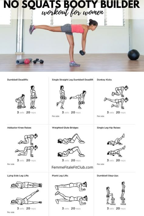 If you want to build your booty but have limited mobility or can't perform squats then try this No Squats Booty Builder Workout for women to get your buns nice, round and tight. #hipdips #bigbooty #bubblebutt #bootyday #bootyworkout #buildabooty #bootyworkouts #bootygains #upperbooty Body Builder Workout, Bum Workout, Squat Workout, Trening Fitness, Live Healthy, Inspiring Women, Body Builder, Lower Body Workout, Glutes Workout