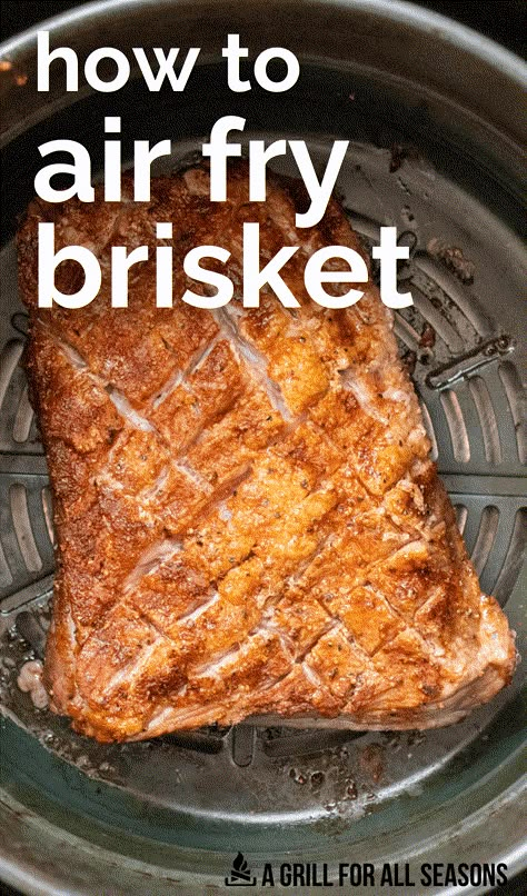 Air Fryer Brisket is the best recipe for fork-tender delicious beef. Use this beef brisket recipe for a quick and easy dinner and as a way to cook a brisket in a short amount of time. Air Fry Brisket, Air Fryer Beef Brisket, Airfryer Brisket, Beef Brisket Air Fryer Recipe, Best Way To Cook Brisket, Air Fryer Beef Brisket Recipes, Brisket Air Fryer Recipe, Beef Brisket Flat Recipes, Air Fryer Brisket Recipes