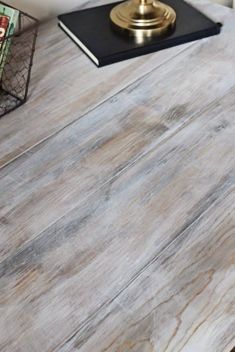 How to Create a Weathered Wood Gray Finish - Angela Marie Made Driftwood Weathered Wood Finish, Weathered Grey Table, Weathered Gray Wood Stain, Grey Wood Furniture, Weathered Gray Stain, Varathane Stain, Weathered Grey Stain, Grey Stained Wood, Weathered Wood Finish