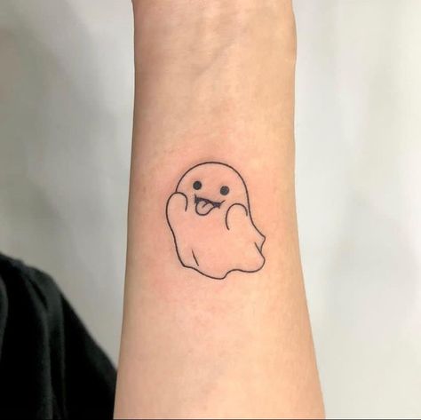 Character Tattoos, Small Finger Tattoos, Horoscope Tattoos, Ghost Tattoo, Clever Tattoos, Small Pretty Tattoos, Cute Little Tattoos, Tattoo Style Drawings, Tattoo Videos