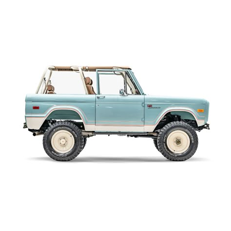 Classic Car Redefined for the Modern Driver. Velocity Restorations built 1977 Seafoam Metallic Ford Bronco with our Ranger Package. Ford Bronco Surfboard, White Bronco Outer Banks, Vintage Ford Bronco Blue, Ford Bronco Outer Banks Cactus Grey, 1971 Ford Bronco, 1967 Ford Bronco, 1977 Ford Bronco, 1970s Bronco, Vintage Bronco Ford