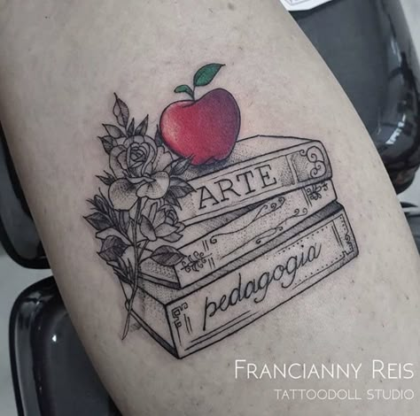 Teacher Tatoos Ideas, Educator Tattoos, Daycare Teacher Tattoo Ideas, Education Tattoo, Mari Tattoo, Teacher Tattoo Ideas, Teacher Tattoo, Art Teacher Aesthetic, Grandma Tattoo