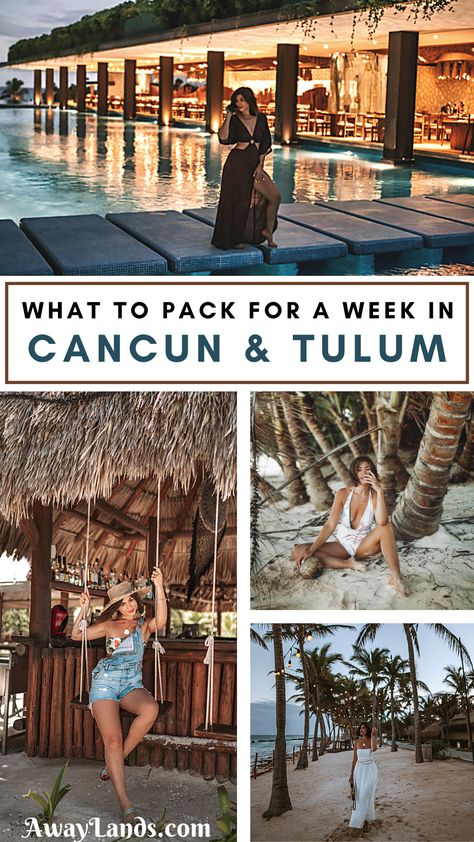 4 Days In Mexico Packing, Honeymoon Mexico Outfits, Tulum Going Out Outfits, 2 Weeks In Mexico Packing, Mexico Hiking Outfit, Honeymoon In Mexico Outfits, Cancun 2023 Outfits, Dresses For Cancun Vacation, 2 Week Vacation Packing List Mexico