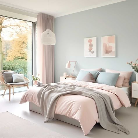 Danish Pastel Bedroom Ideas, Modern Pastel Bedroom, Pastel Bedrooms, Pastel Bedroom Ideas, Danish Pastel Bedroom, Blue And Pink Bedroom, Innovative Design Ideas, Pastel Bedroom, Scandinavian Design Bedroom