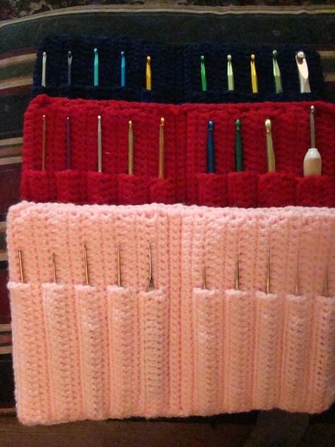 Crocheted, Crochet Hook Storage Case : 21 Steps (with Pictures) - Instructables Crochet Case For Hooks, Crochet Hook Storage, Sc Crochet, Crochet Hook Case, Web Archive, Crochet Case, Sew Zipper, Rice Pudding, Pudding Recipe